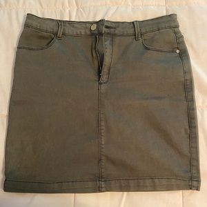 Missguided Green Superstretch Denim Mini Skirt